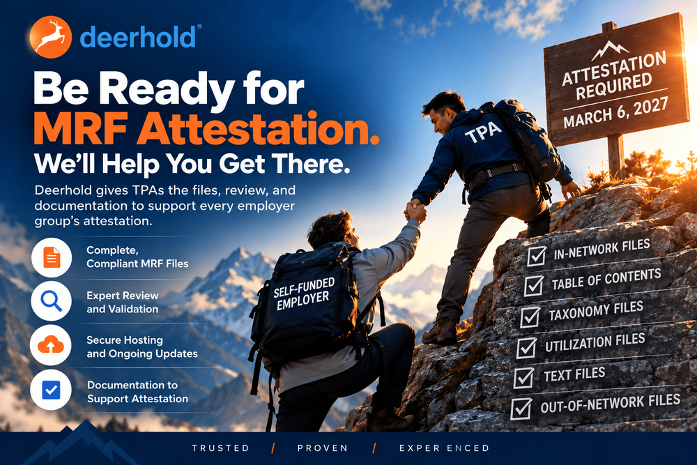Deerhold Launches MRF Attestation Program to Prepare TPAs and Self-Funded Employer Plans for New Transparency in Coverage Attestation Requirement
